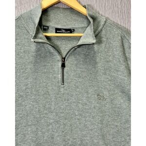 Rodd And Gunn Pullover Mens Green Logo 1/4 Zip Soft Texture Extra Large